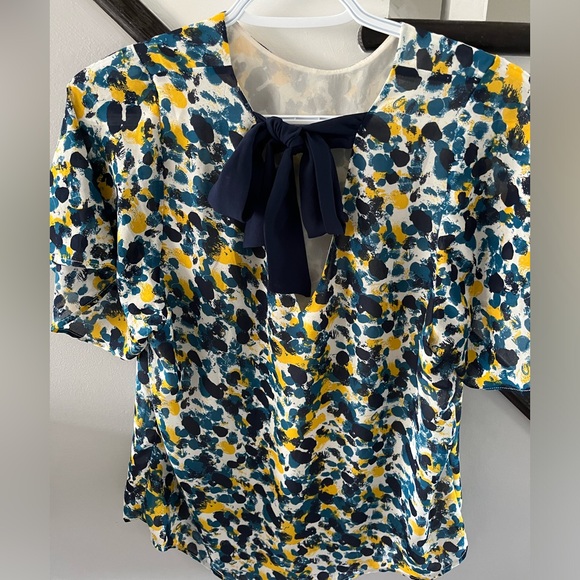 H&M yellow and blue blouse - Picture 2 of 2
